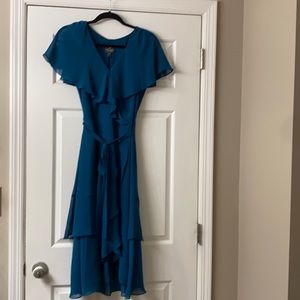 Teal cap sleeve Dreas